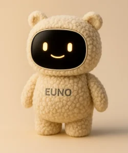 robot compagnon pour enfants Euno beige effet mouton