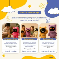 Publication instagram - Euno à tous les ages - Un compagnon de jeu - Guide apaisant - Copain bavard - temoignage